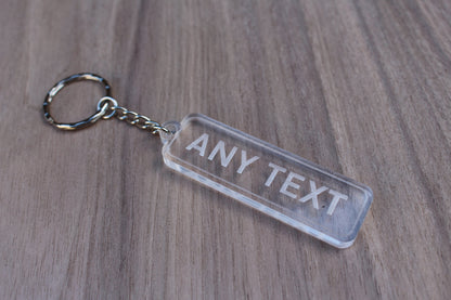 Personalised Licence Plate Style Keyring