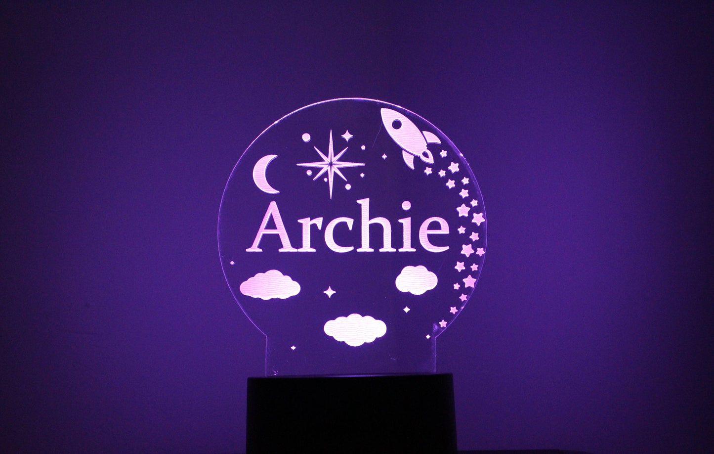 Childrens Personalised NightLight - Space Themed