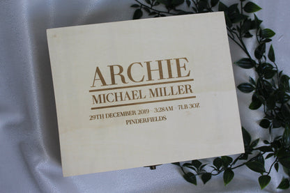 Personalised Baby Keepsake Box